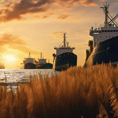 Grain ships in the Black Sea