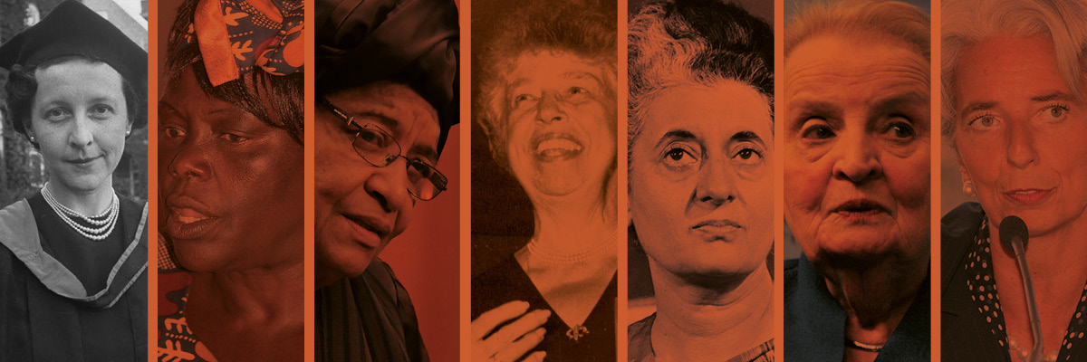 faces of the women whose biographies are presented during the webinar series