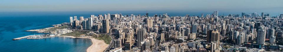 aerial view to Beirut city